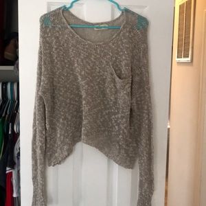 Brown crop sweater from Hollister